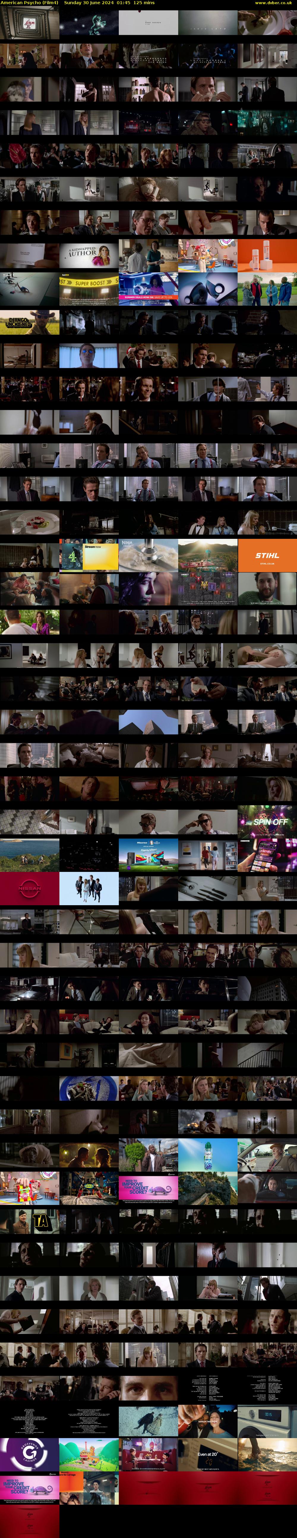 American Psycho (Film4) Sunday 30 June 2024 01:45 - 03:50