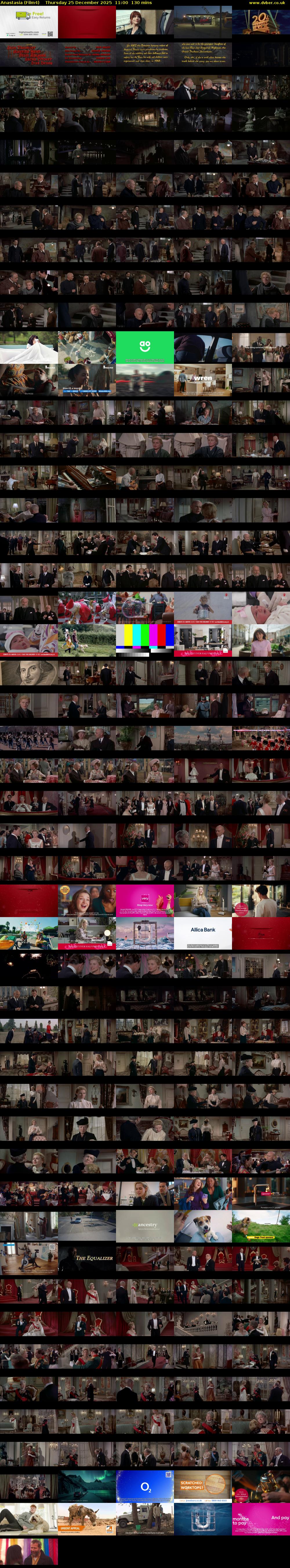 Anastasia (Film4) Thursday 25 December 2025 11:00 - 13:10