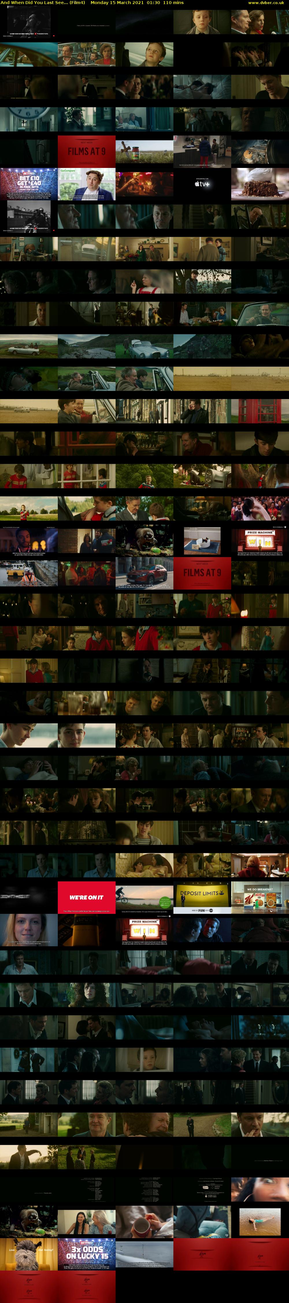 And When Did You Last See... (Film4) Monday 15 March 2021 01:30 - 03:20