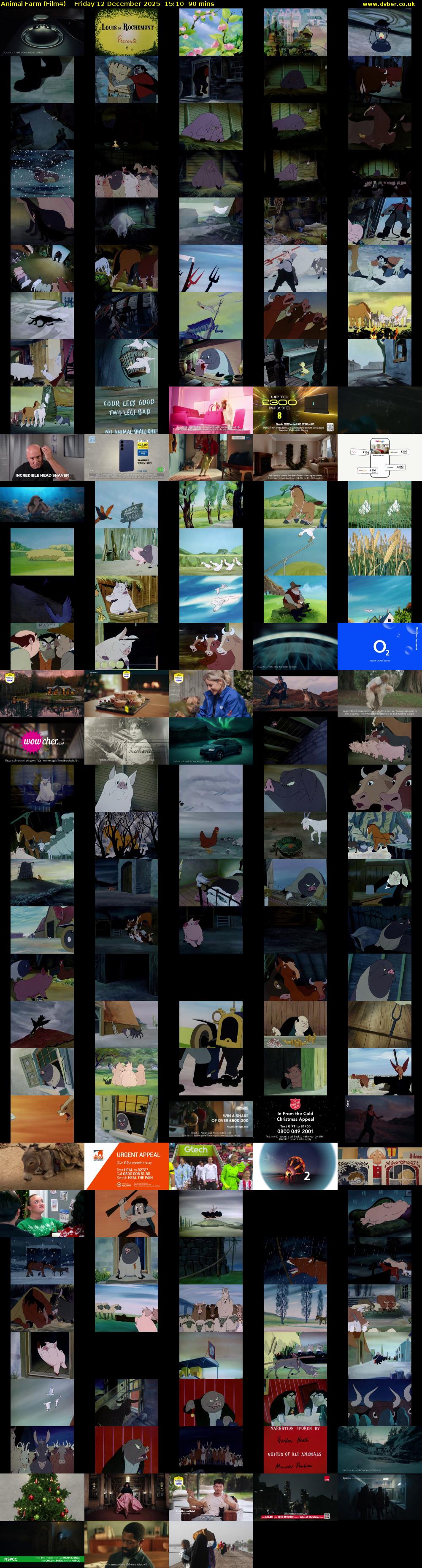 Animal Farm (Film4) Friday 12 December 2025 15:10 - 16:40