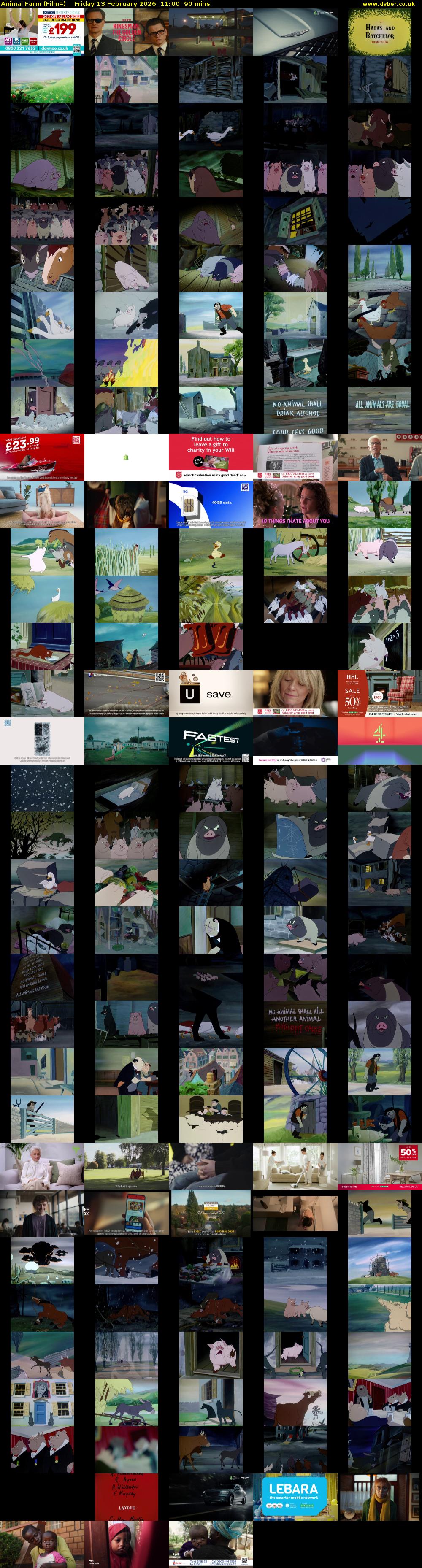 Animal Farm (Film4) Friday 13 February 2026 11:00 - 12:30