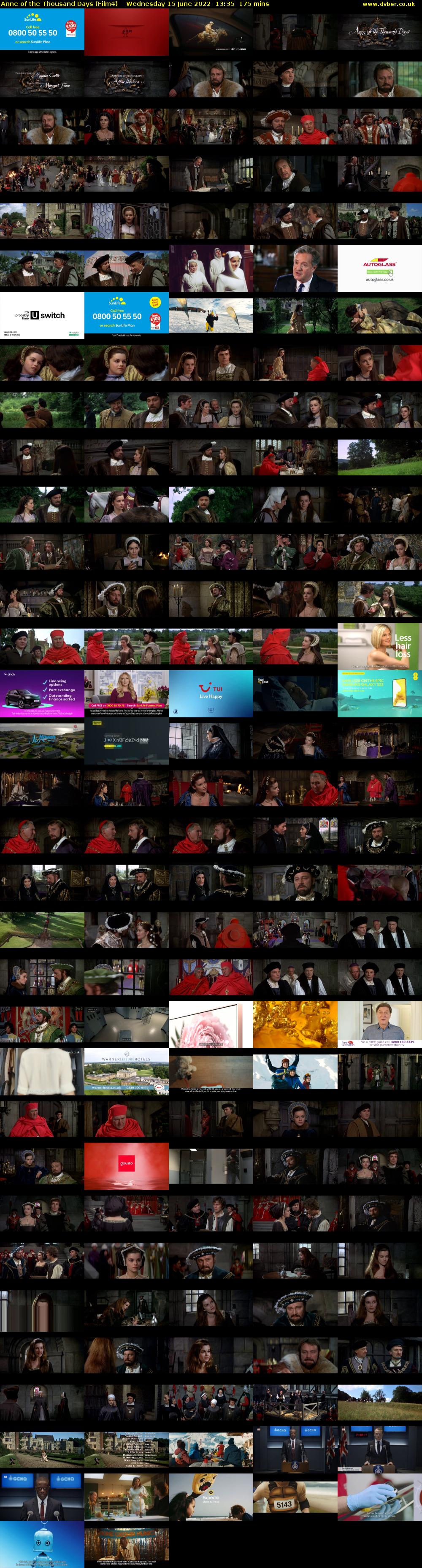 Anne of the Thousand Days (Film4) Wednesday 15 June 2022 13:35 - 16:30