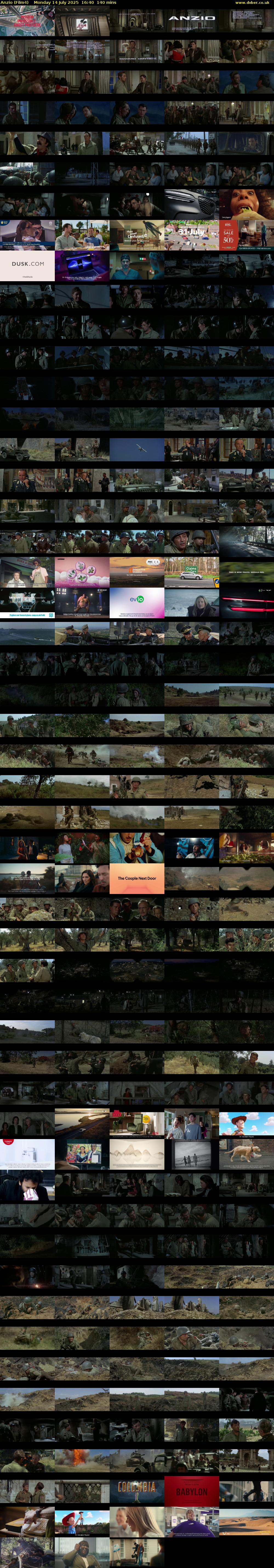Anzio (Film4) Monday 14 July 2025 16:40 - 19:00