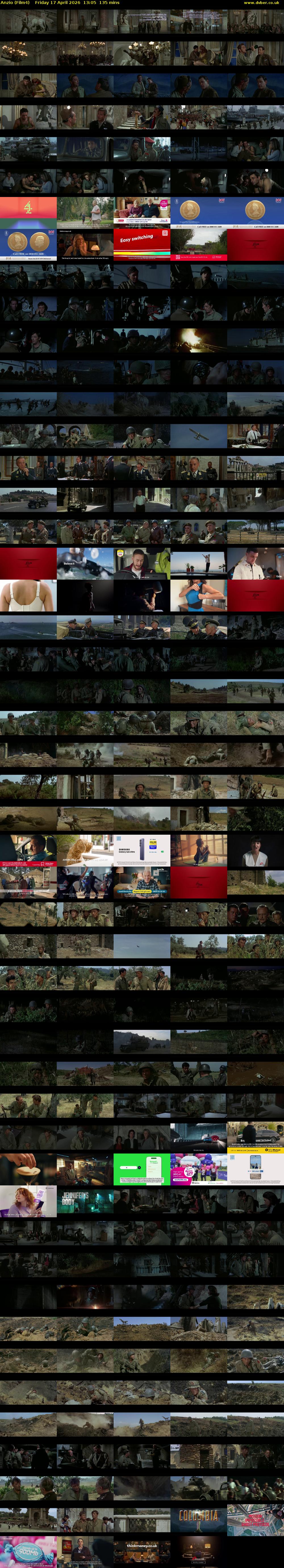Anzio (Film4) Friday 17 April 2026 13:05 - 15:20
