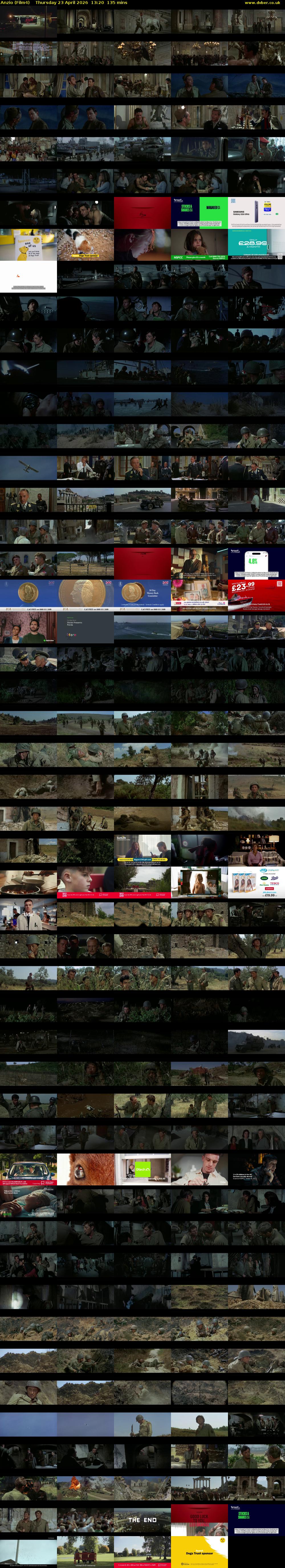 Anzio (Film4) Thursday 23 April 2026 13:20 - 15:35