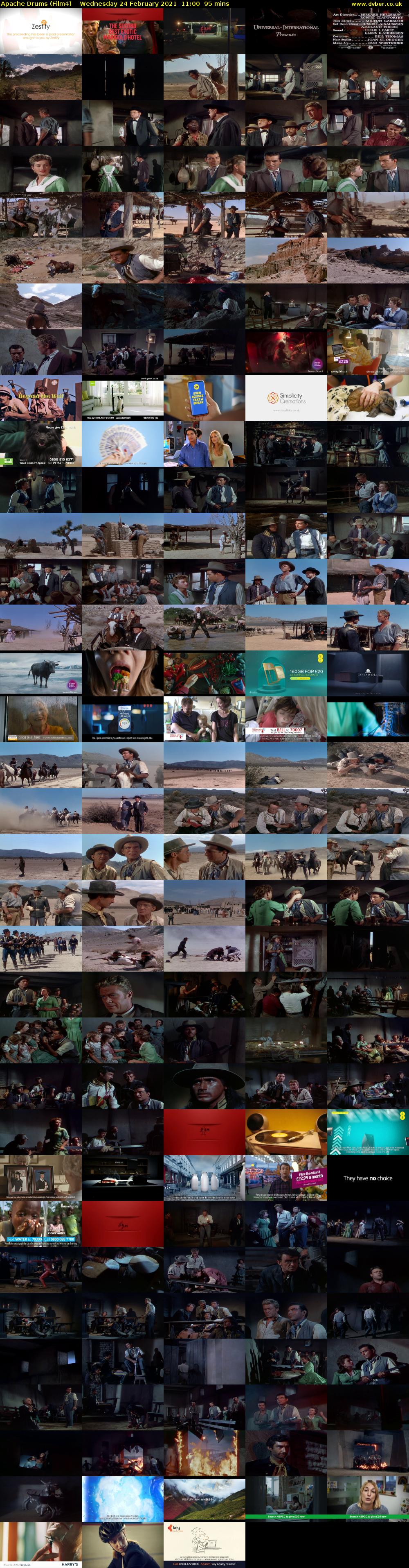 Apache Drums (Film4) Wednesday 24 February 2021 11:00 - 12:35