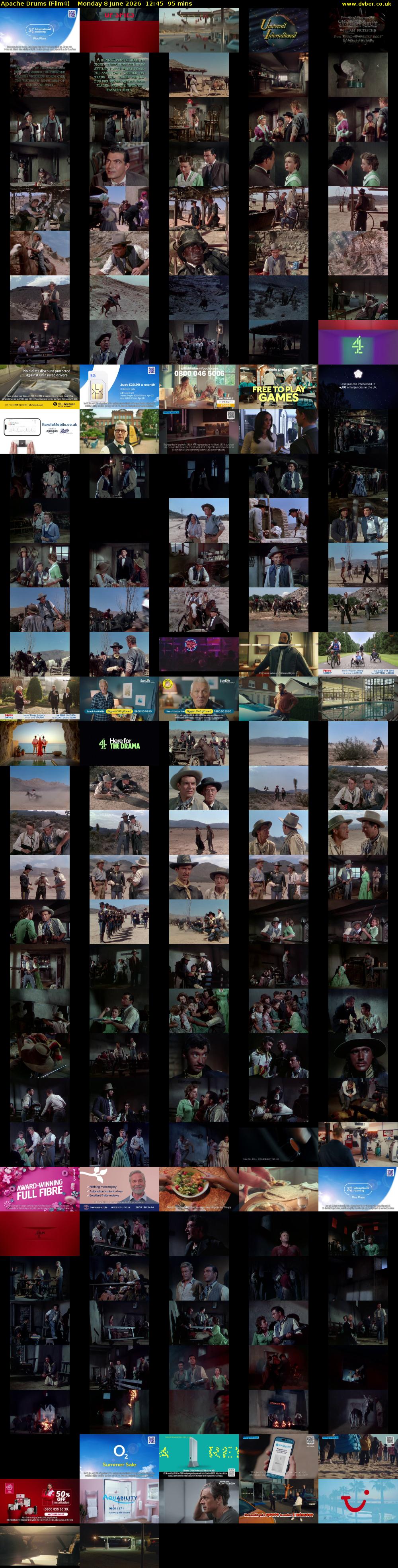Apache Drums (Film4) Monday 8 June 2026 12:45 - 14:20