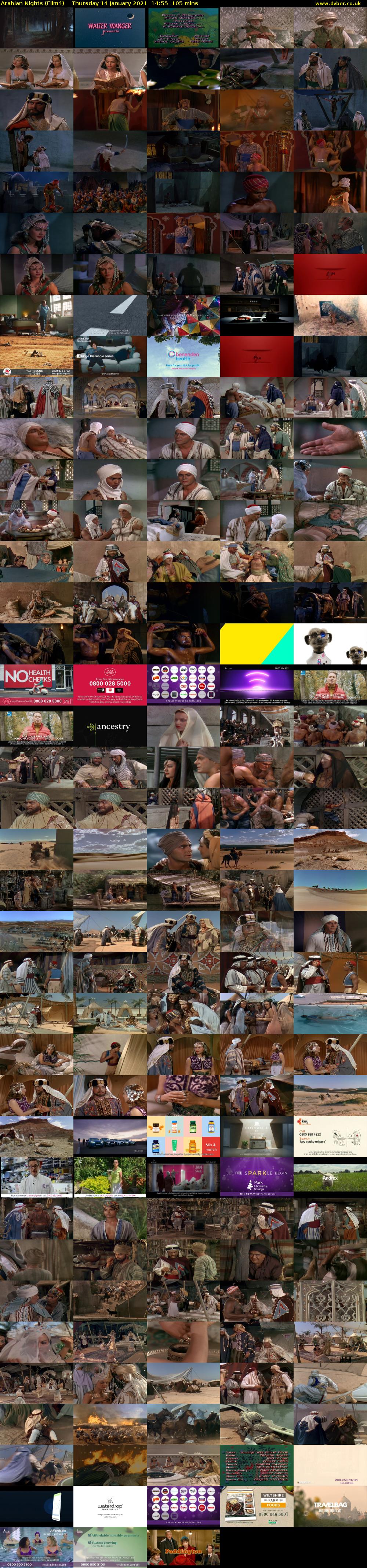 Arabian Nights (Film4) Thursday 14 January 2021 14:55 - 16:40