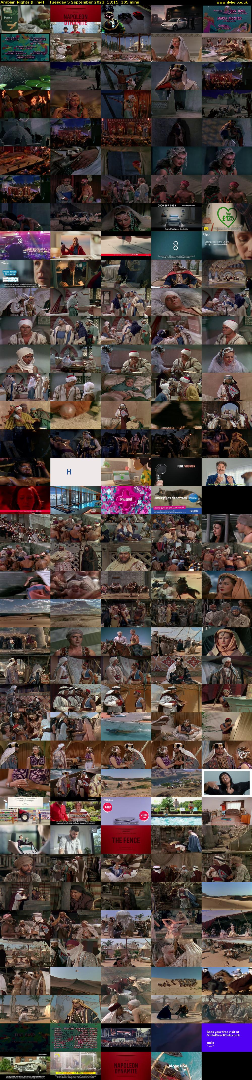 Arabian Nights (Film4) Tuesday 5 September 2023 13:15 - 15:00
