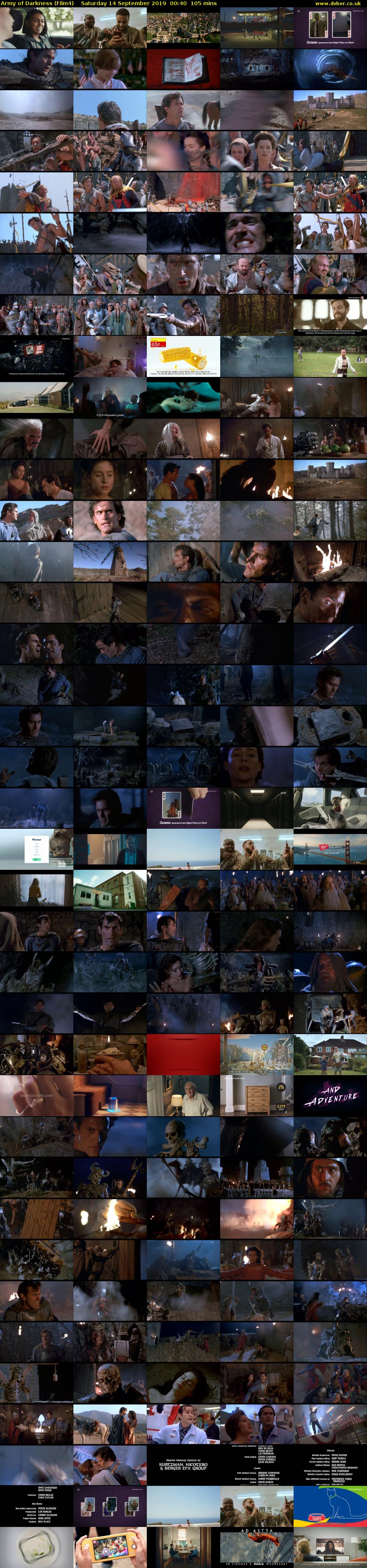 Army of Darkness (Film4) Saturday 14 September 2019 00:40 - 02:25