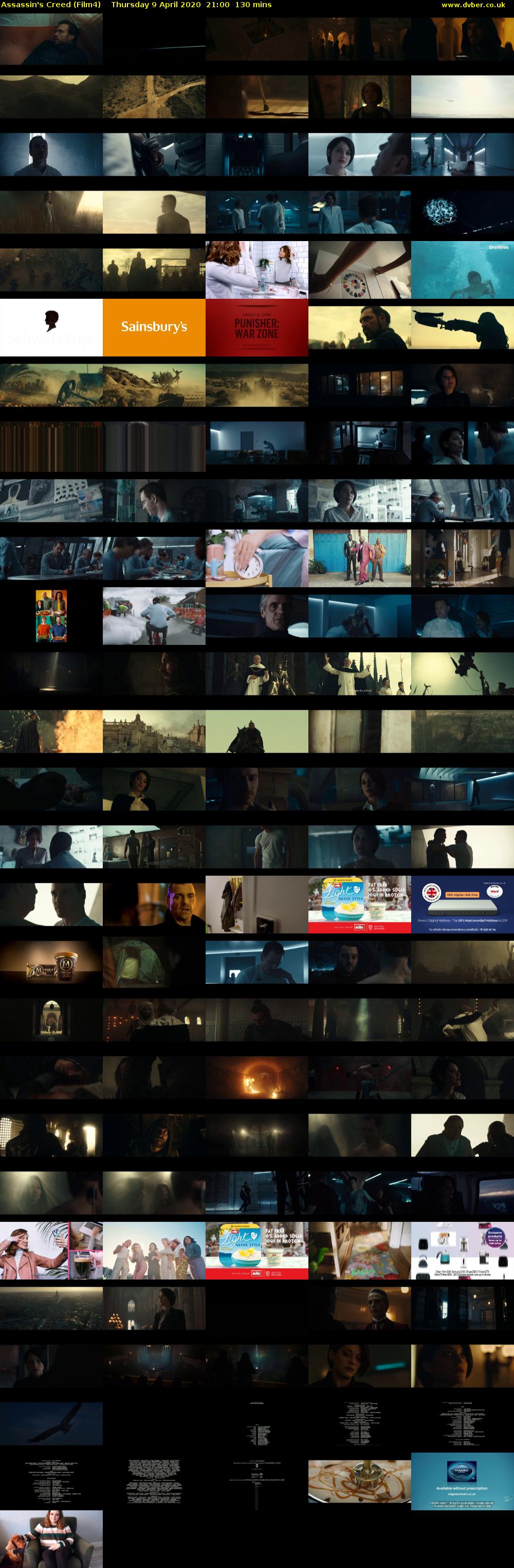 Assassin's Creed (Film4) Thursday 9 April 2020 21:00 - 23:10