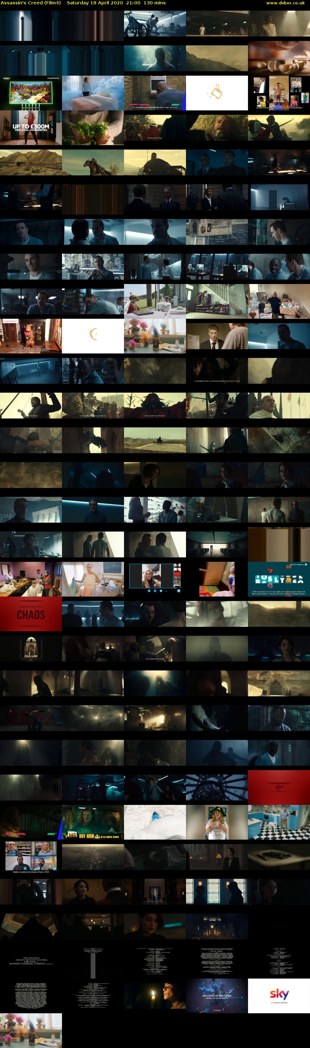 Assassin's Creed (Film4) Saturday 18 April 2020 21:00 - 23:10
