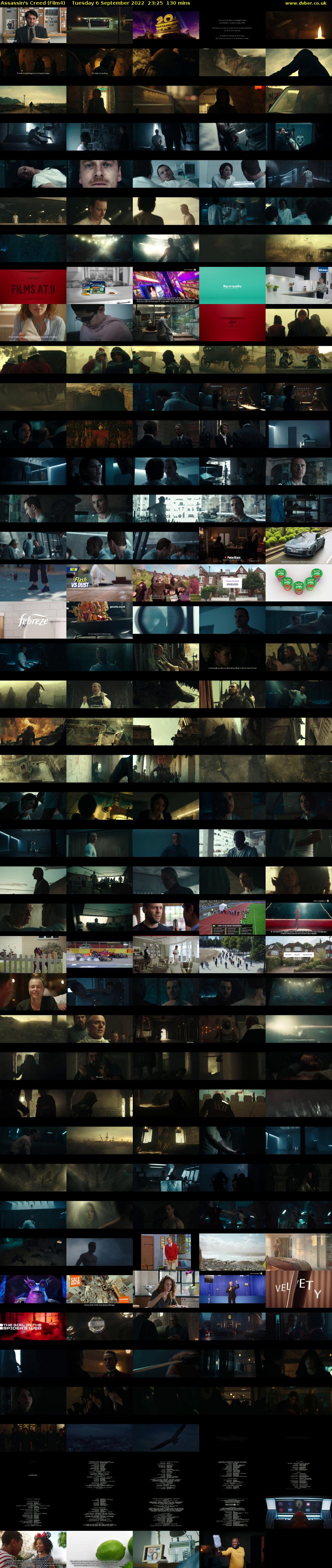 Assassin's Creed (Film4) Tuesday 6 September 2022 23:25 - 01:35