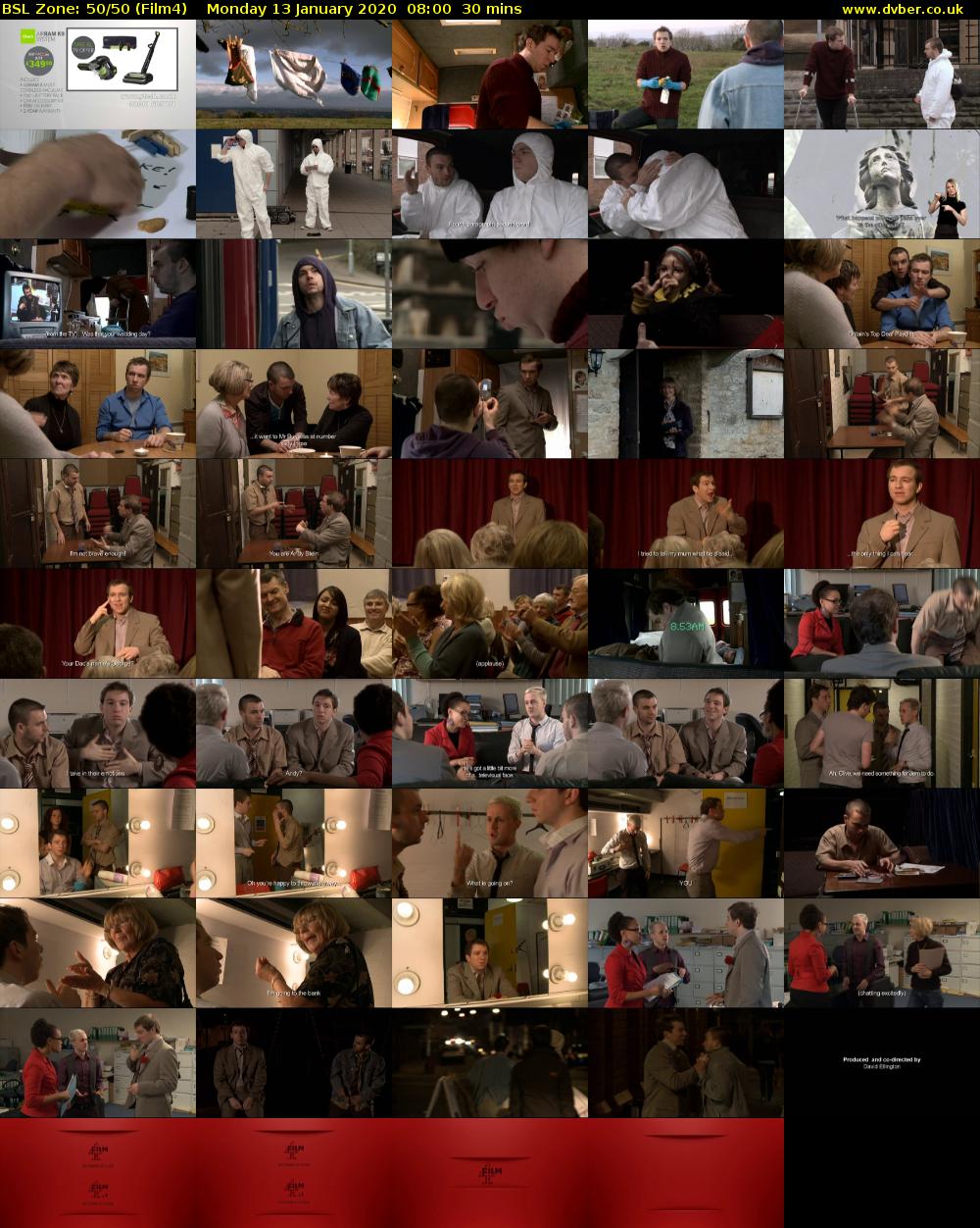 BSL Zone: 50/50 (Film4) Monday 13 January 2020 08:00 - 08:30