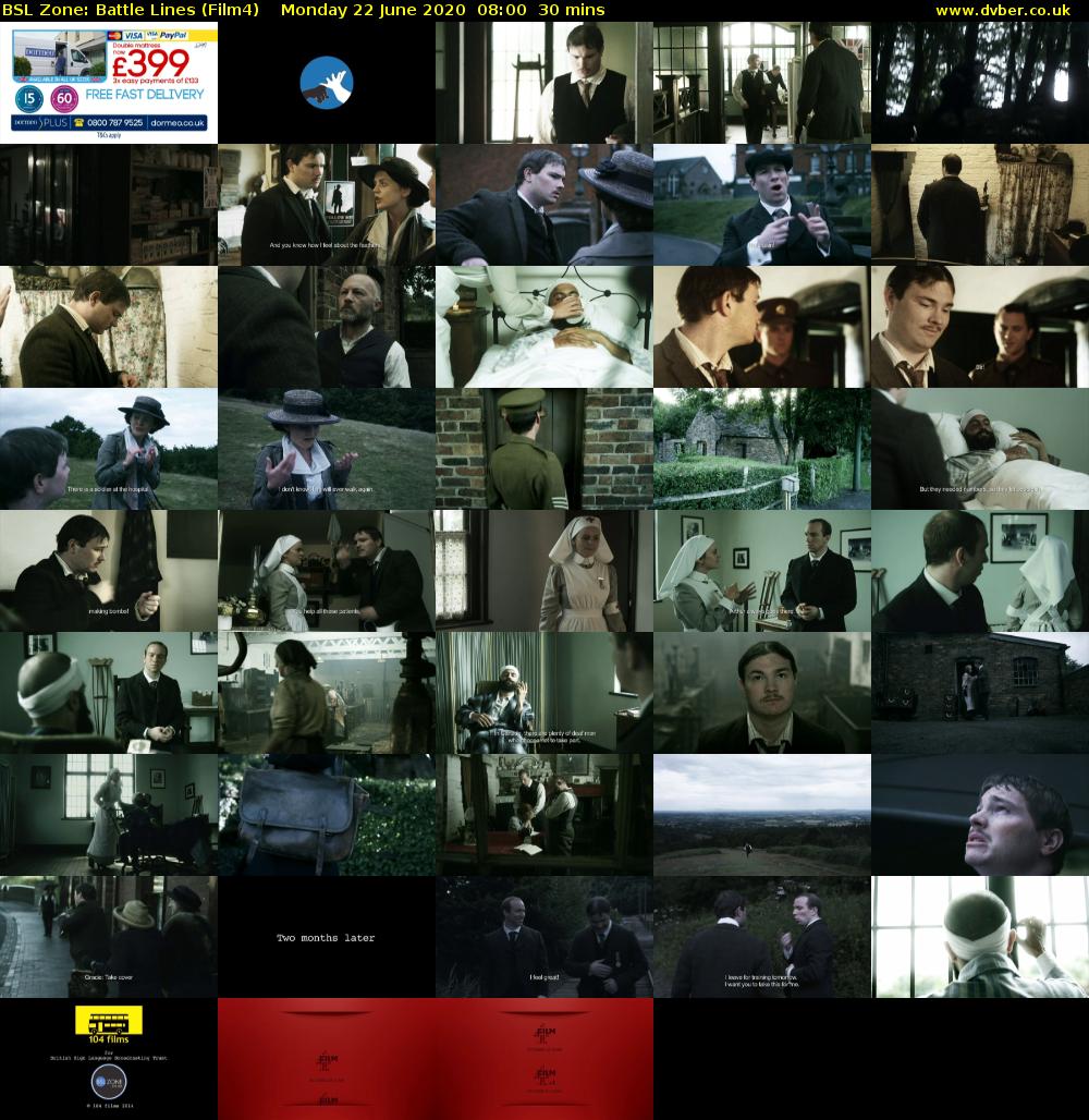 BSL Zone: Battle Lines (Film4) Monday 22 June 2020 08:00 - 08:30