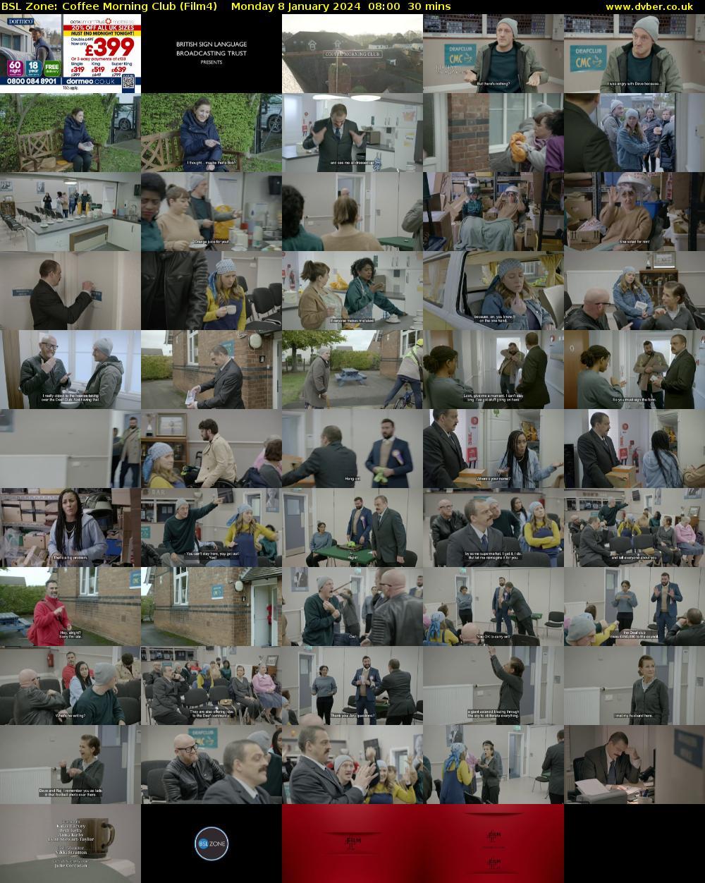 BSL Zone: Coffee Morning Club (Film4) Monday 8 January 2024 08:00 - 08:30
