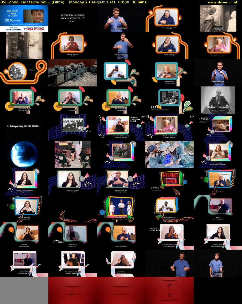 BSL Zone: Deaf Rewind:... (Film4) Monday 23 August 2021 08:00 - 08:30