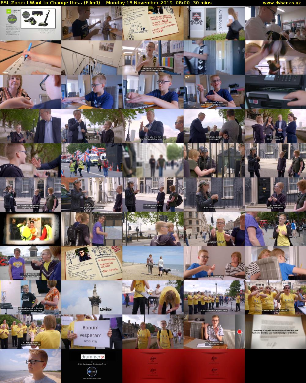 BSL Zone: I Want to Change the... (Film4) Monday 18 November 2019 08:00 - 08:30