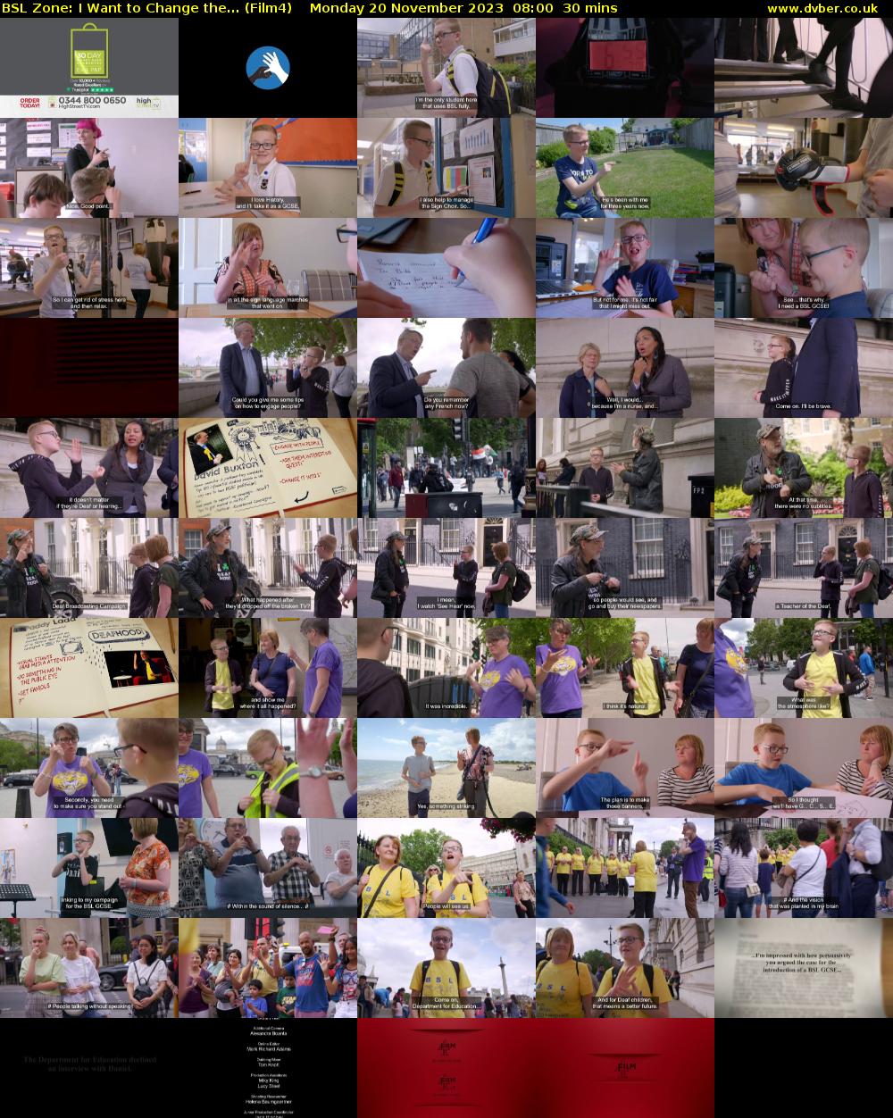 BSL Zone: I Want to Change the... (Film4) Monday 20 November 2023 08:00 - 08:30