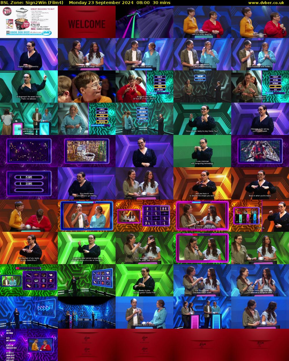 BSL Zone: Sign2Win (Film4) Monday 23 September 2024 08:00 - 08:30