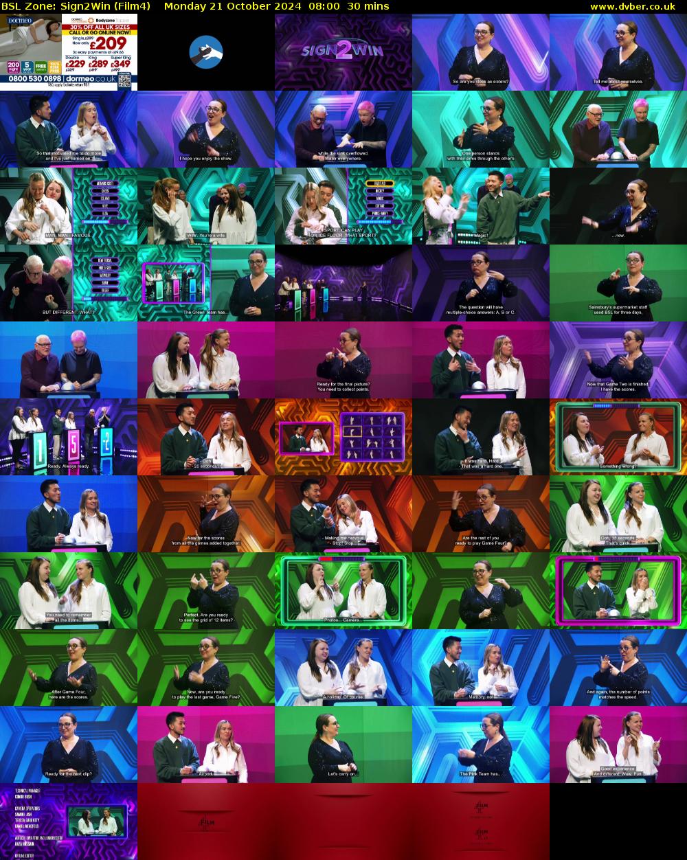 BSL Zone: Sign2Win (Film4) Monday 21 October 2024 08:00 - 08:30