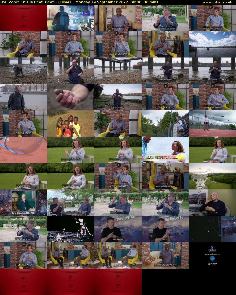BSL Zone: This Is Deaf: Deaf... (Film4) Monday 19 September 2022 08:00 - 08:30