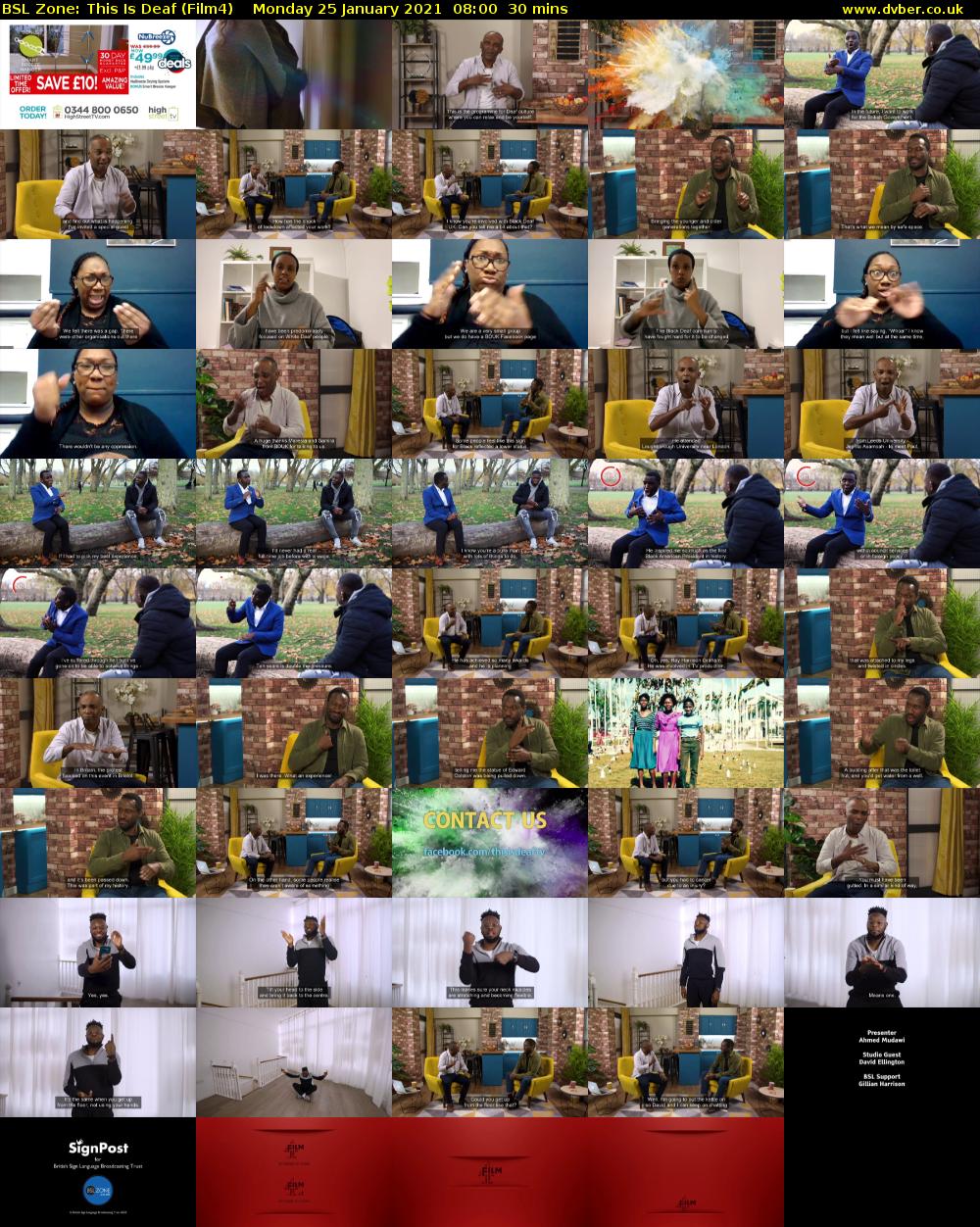 BSL Zone: This Is Deaf (Film4) Monday 25 January 2021 08:00 - 08:30