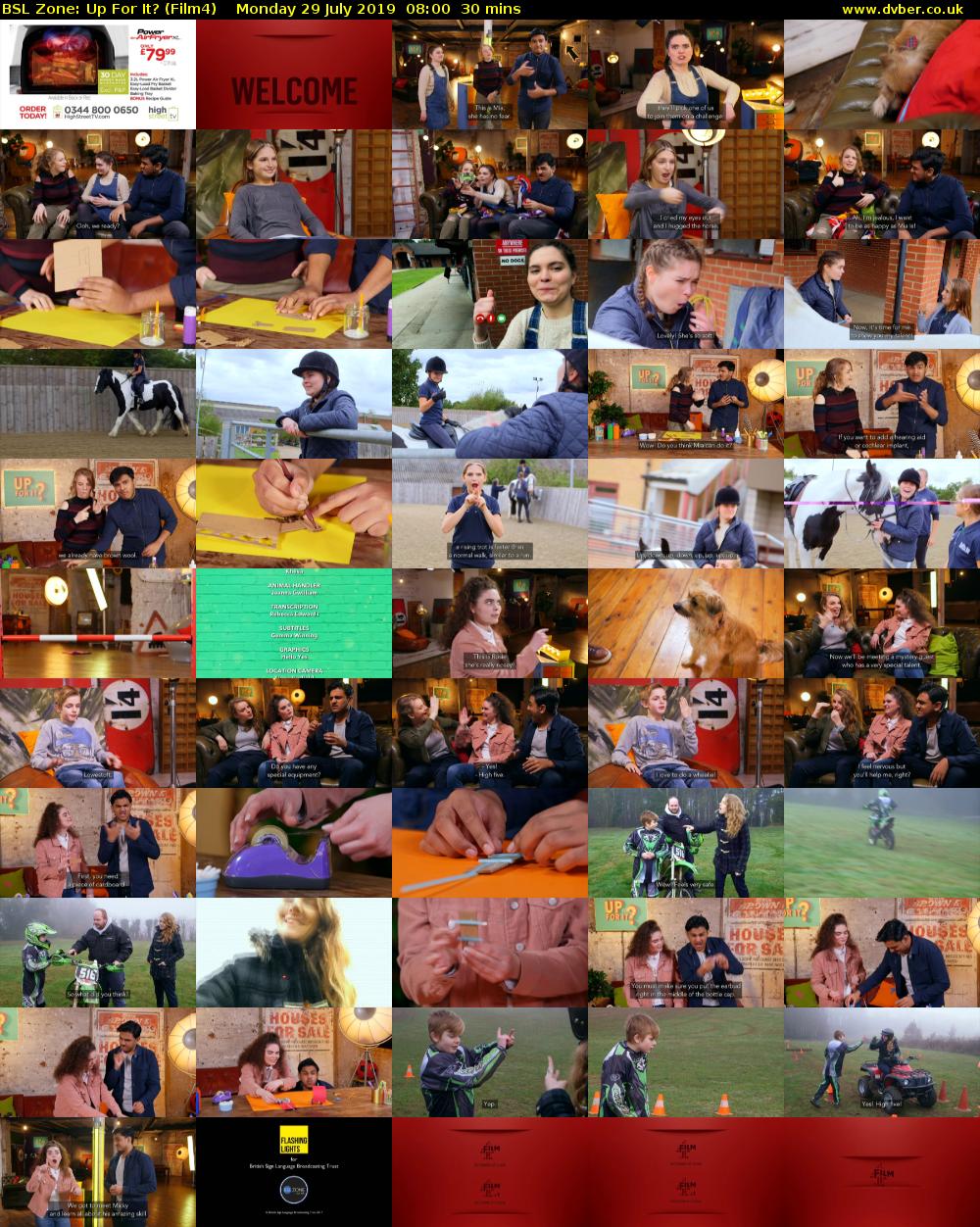 BSL Zone: Up For It? (Film4) Monday 29 July 2019 08:00 - 08:30