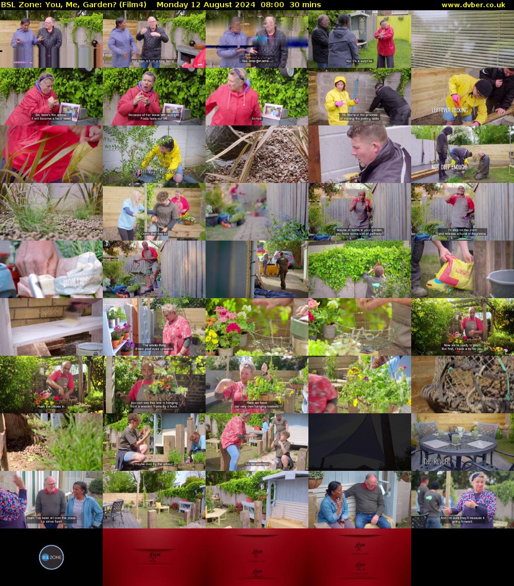 BSL Zone: You, Me, Garden? (Film4) Monday 12 August 2024 08:00 - 08:30