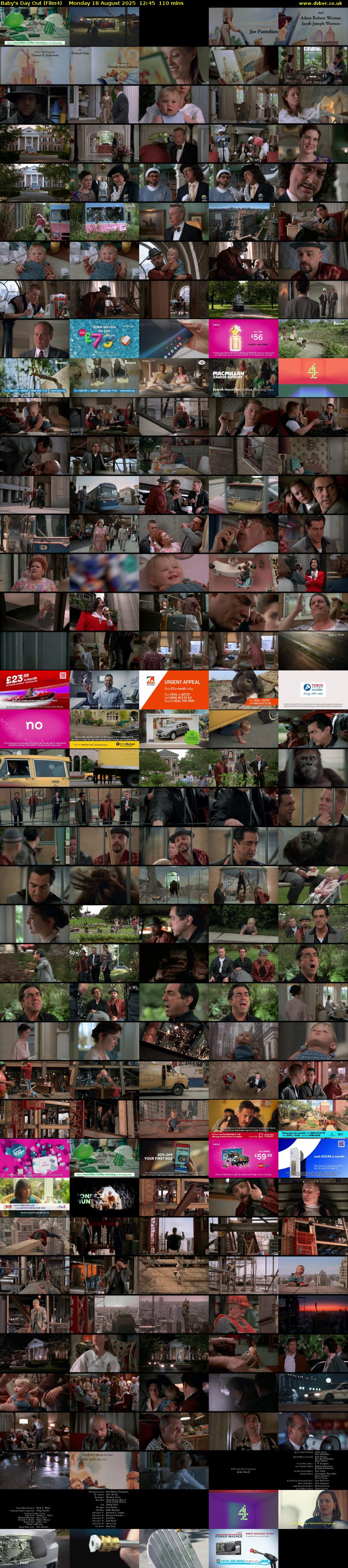 Baby's Day Out (Film4) Monday 18 August 2025 12:45 - 14:35