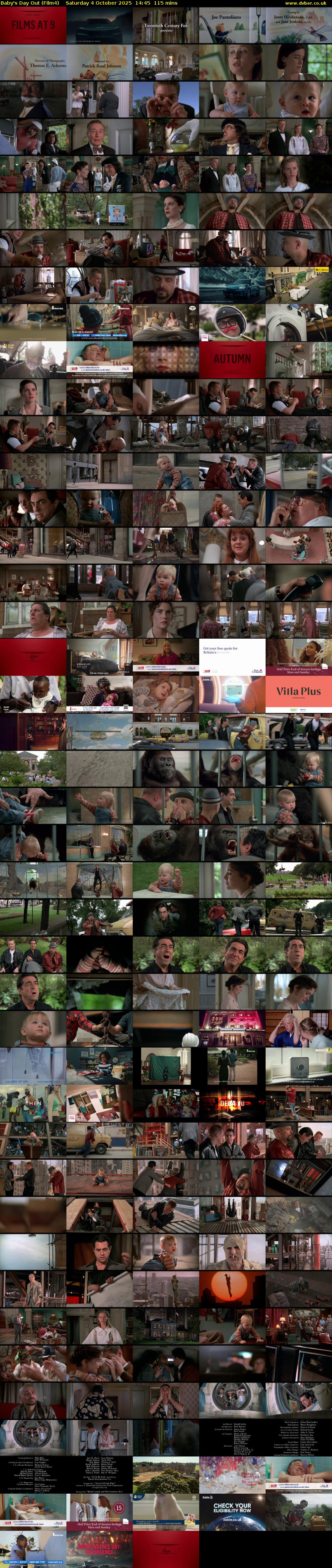 Baby's Day Out (Film4) Saturday 4 October 2025 14:45 - 16:40