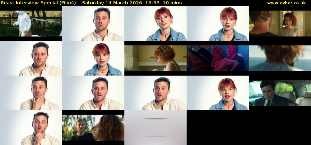 Beast Interview Special (Film4) Saturday 14 March 2026 16:55 - 17:05