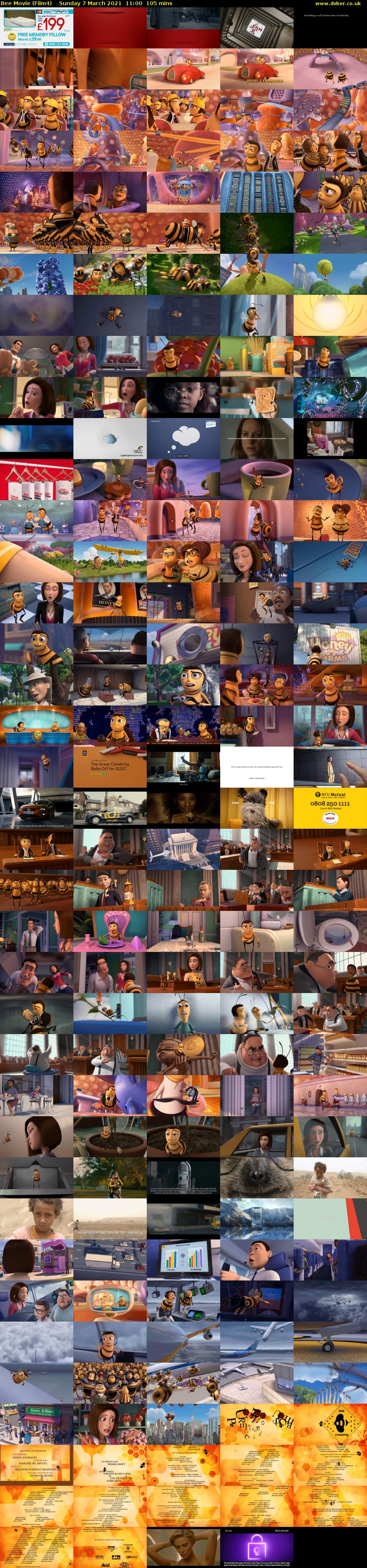 Bee Movie (Film4) Sunday 7 March 2021 11:00 - 12:45
