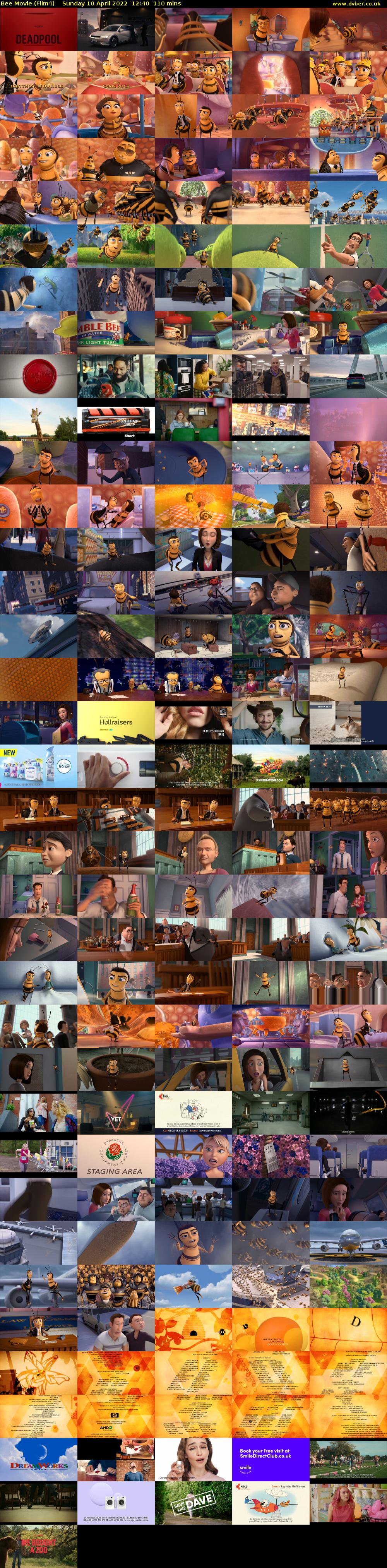 Bee Movie (Film4) Sunday 10 April 2022 12:40 - 14:30