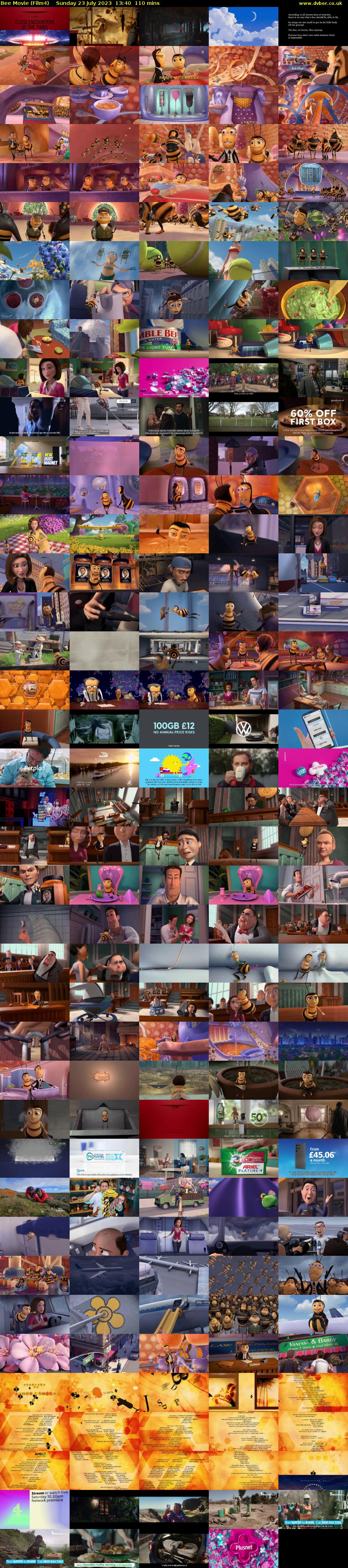 Bee Movie (Film4) Sunday 23 July 2023 13:40 - 15:30