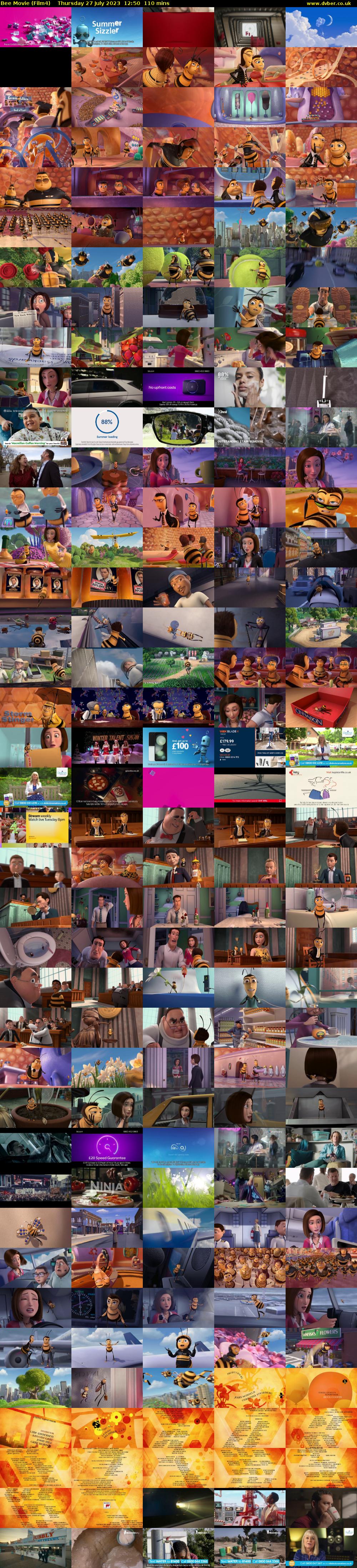 Bee Movie (Film4) Thursday 27 July 2023 12:50 - 14:40