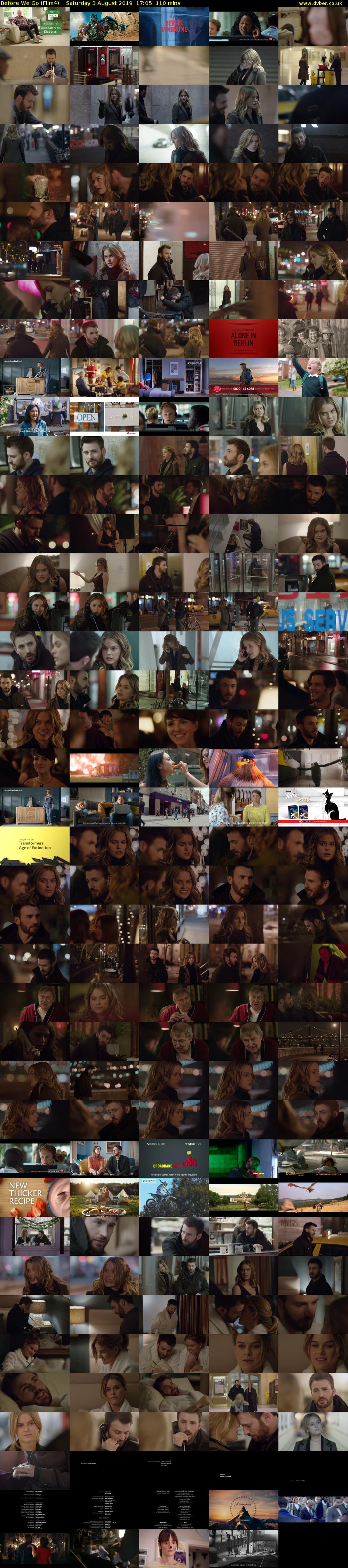 Before We Go (Film4) Saturday 3 August 2019 17:05 - 18:55