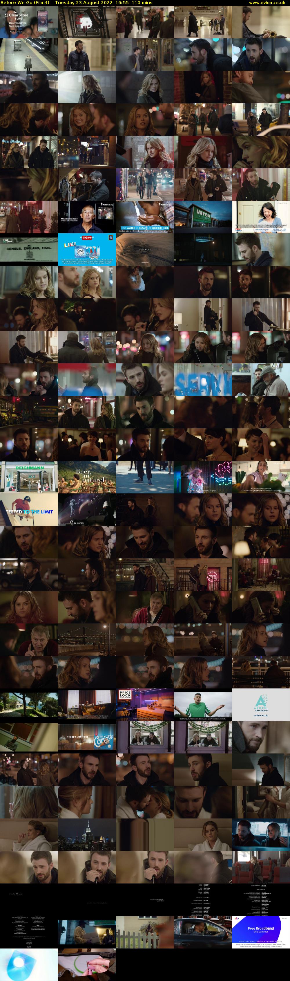 Before We Go (Film4) Tuesday 23 August 2022 16:55 - 18:45