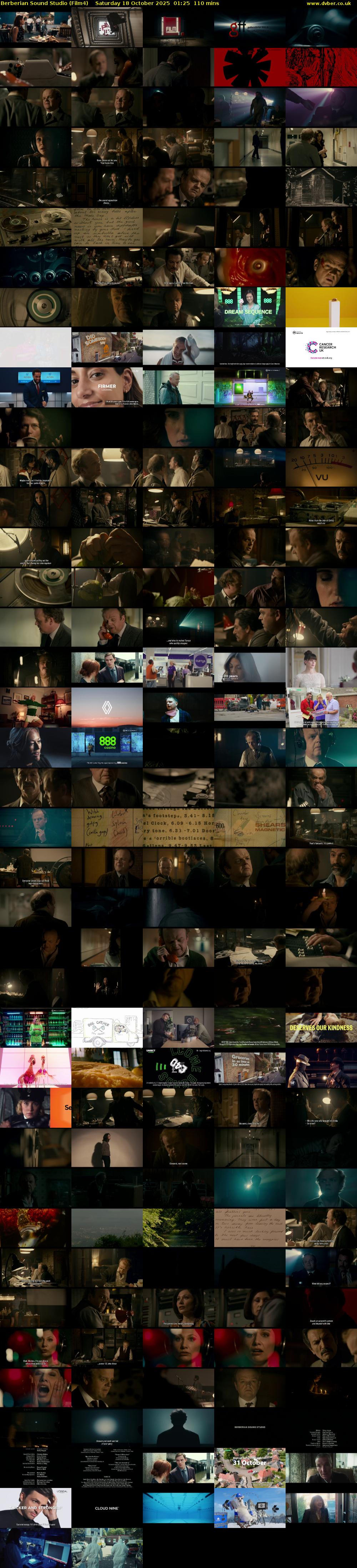 Berberian Sound Studio (Film4) Saturday 18 October 2025 01:25 - 03:15