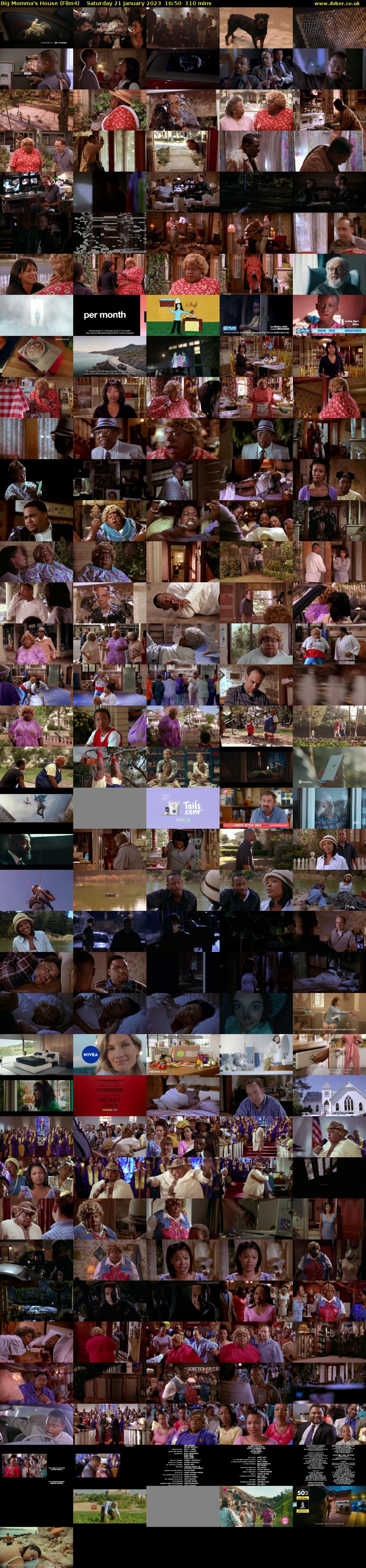 Big Momma's House (Film4) Saturday 21 January 2023 16:50 - 18:40