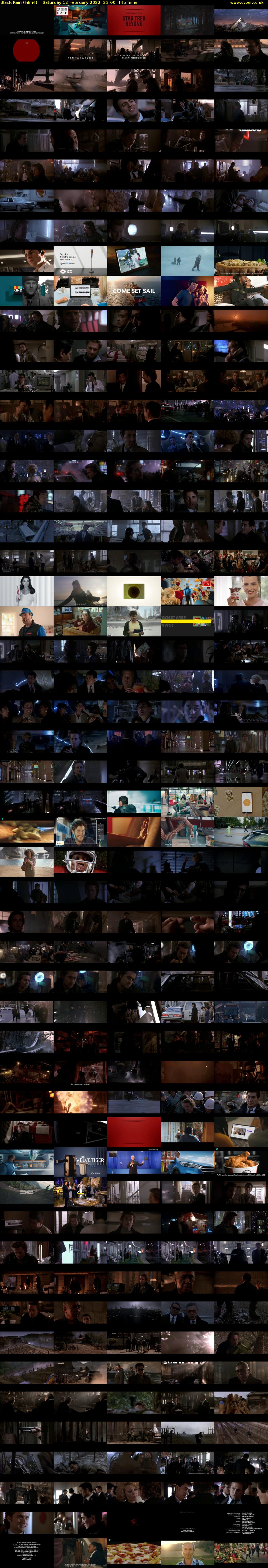 Black Rain (Film4) Saturday 12 February 2022 23:00 - 01:25