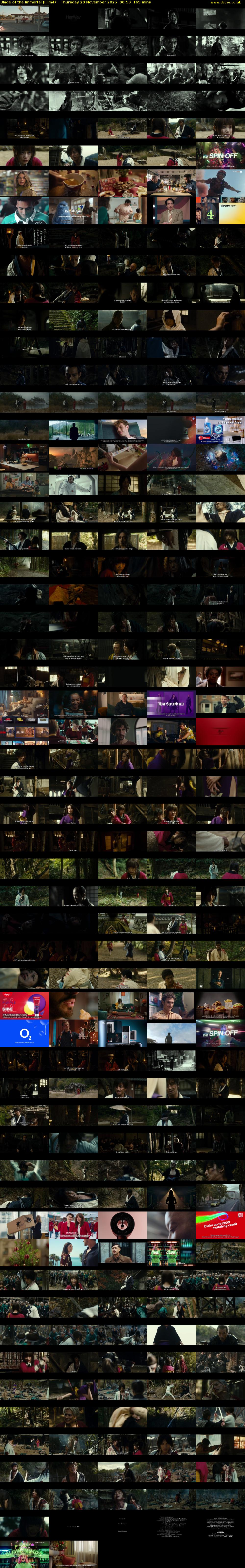 Blade of the Immortal (Film4) Thursday 20 November 2025 00:50 - 03:35