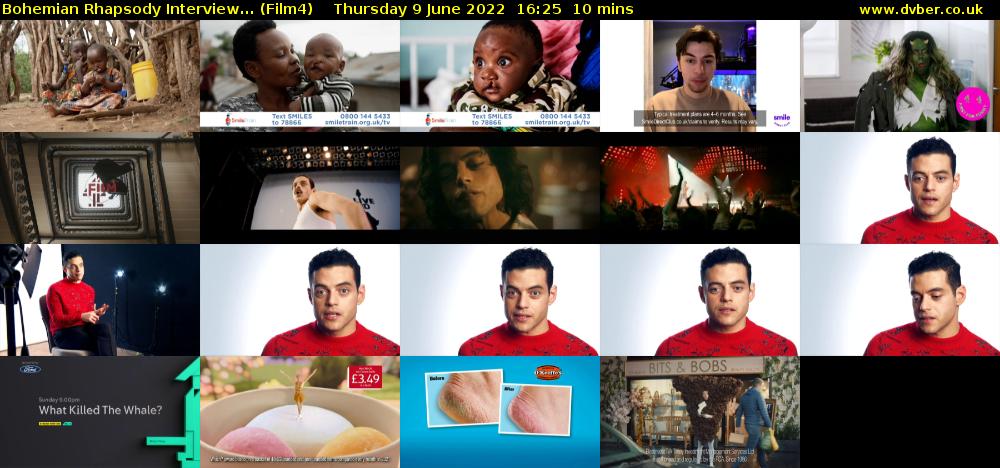 Bohemian Rhapsody Interview... (Film4) Thursday 9 June 2022 16:25 - 16:35