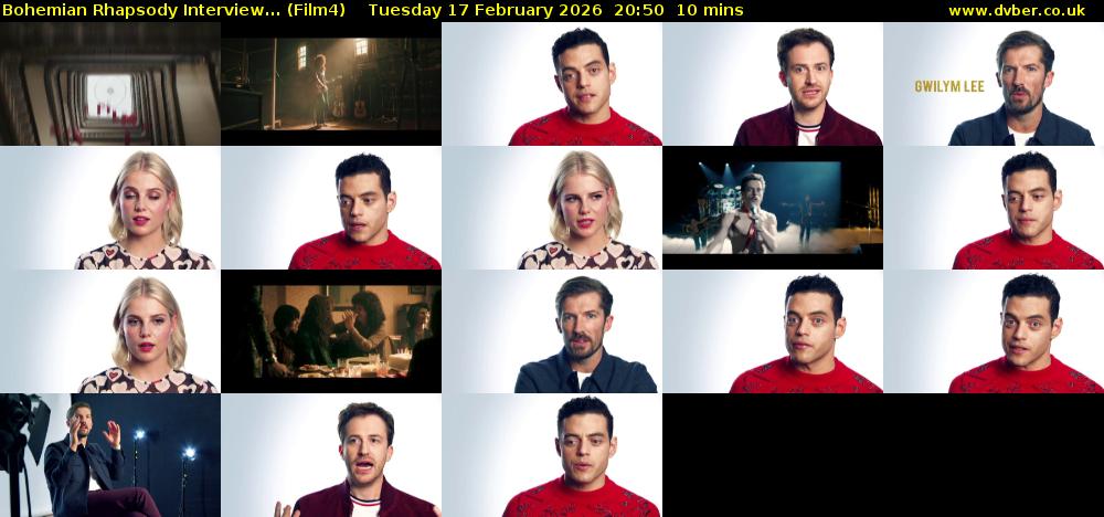 Bohemian Rhapsody Interview... (Film4) Tuesday 17 February 2026 20:50 - 21:00