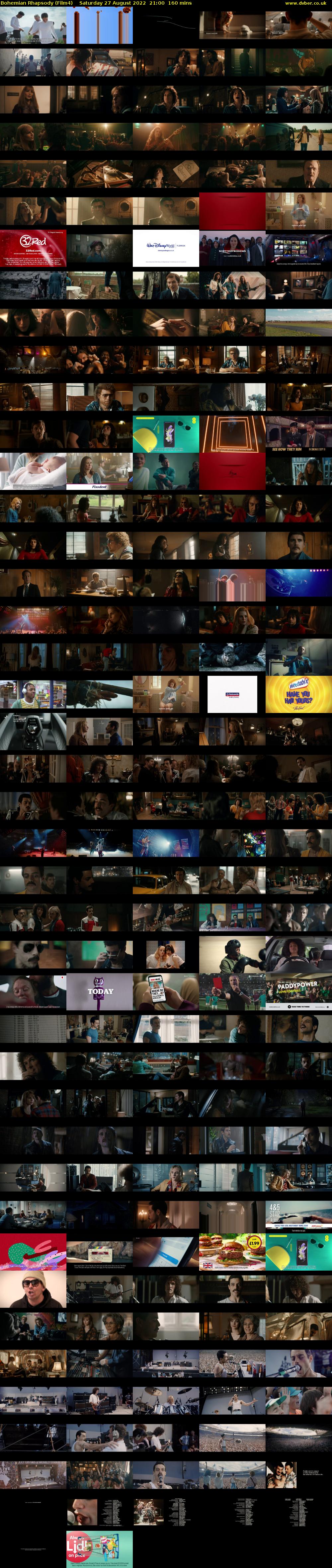 Bohemian Rhapsody (Film4) Saturday 27 August 2022 21:00 - 23:40