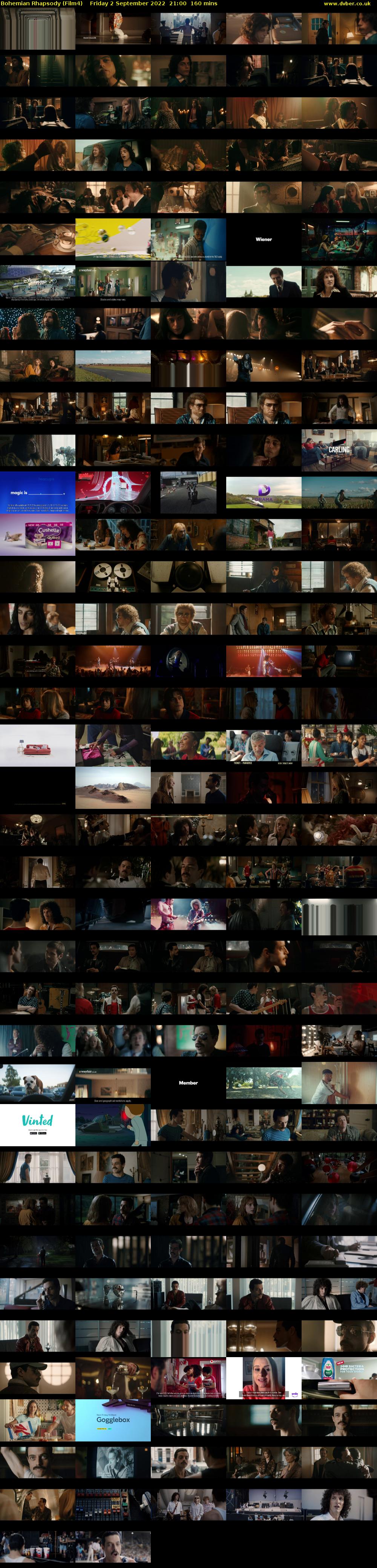 Bohemian Rhapsody (Film4) Friday 2 September 2022 21:00 - 23:40