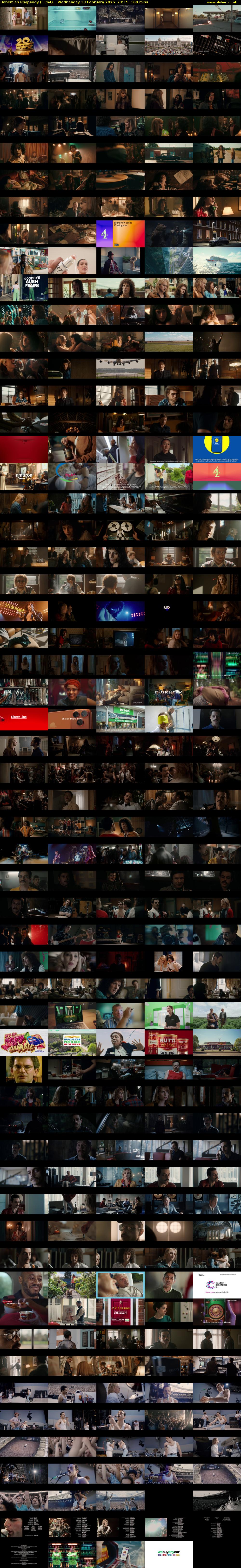 Bohemian Rhapsody (Film4) Wednesday 18 February 2026 23:15 - 01:55