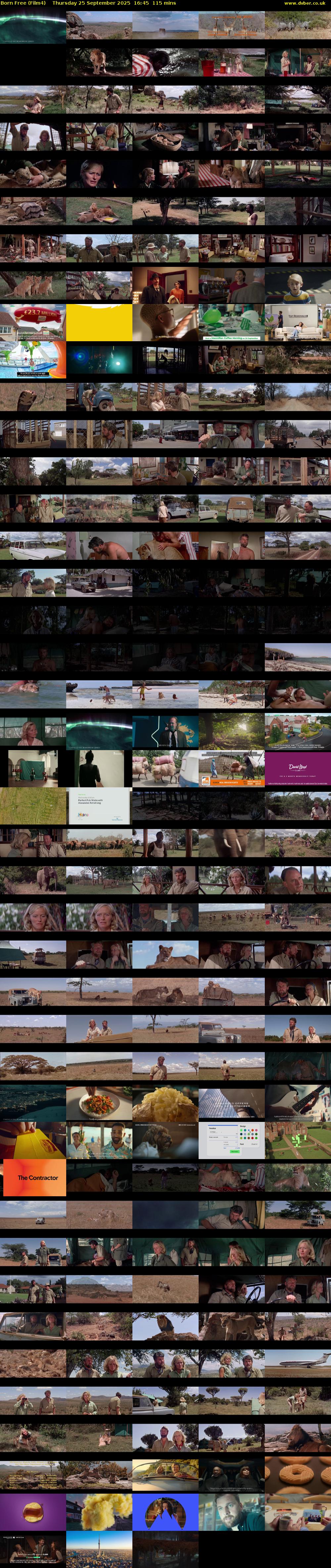 Born Free (Film4) Thursday 25 September 2025 16:45 - 18:40