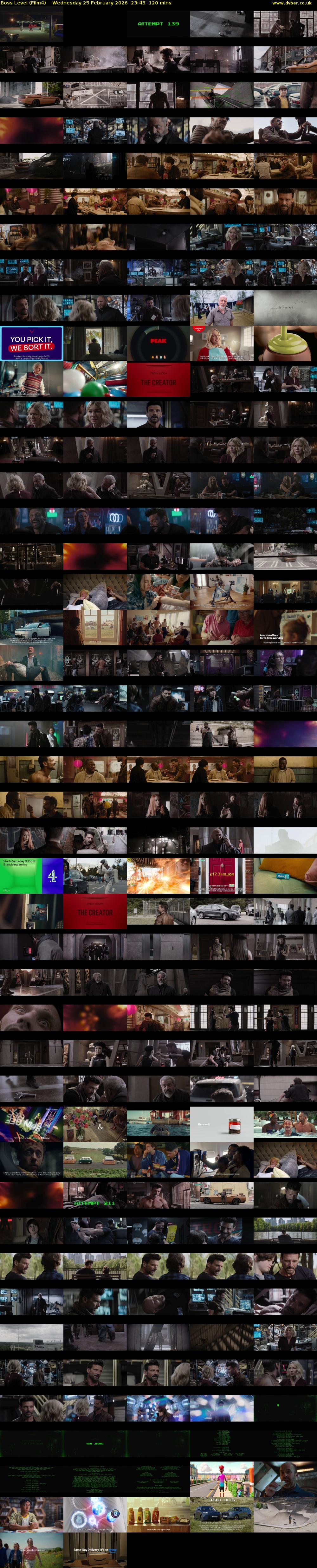 Boss Level (Film4) Wednesday 25 February 2026 23:45 - 01:45