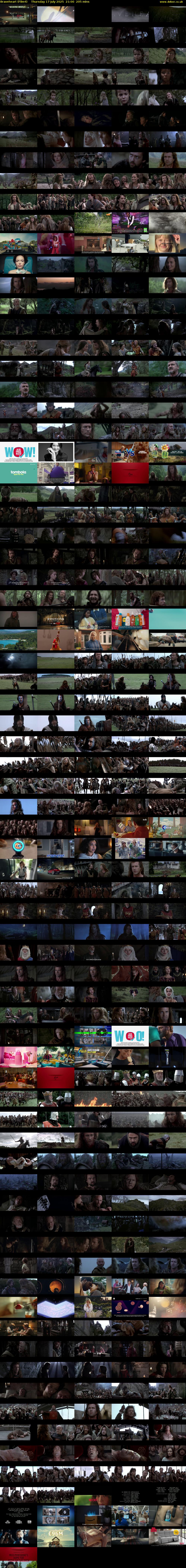 Braveheart (Film4) Thursday 17 July 2025 21:00 - 00:25
